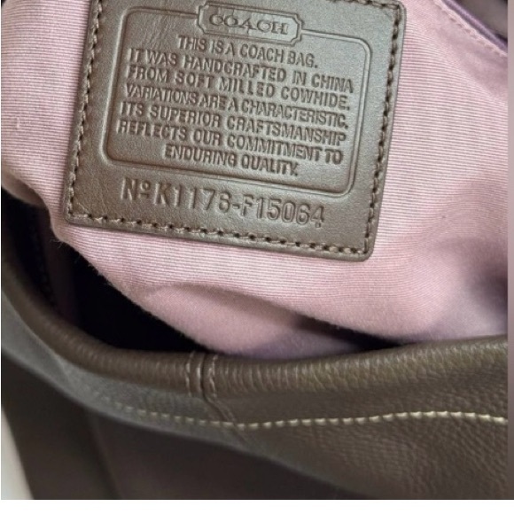 Coach brown leather two way shoulder bag - Picture 8 of 9